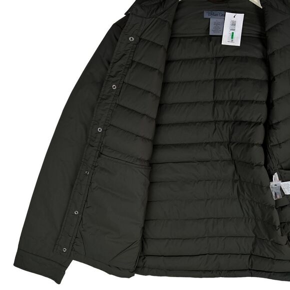 New Dylan Gray Men US L Jacket Shift Down Olive Green Zip Winter Puffer $398 - Picture 9 of 12